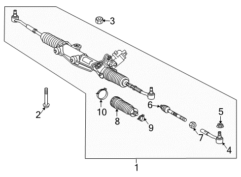 2017 Mercedes-Benz E550 Steering Gear & Linkage Diagram