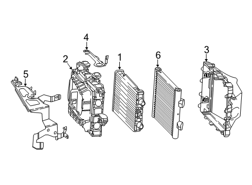 2021 Mercedes-Benz S63 AMG Radiator & Components Diagram