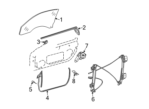 2006 Mercedes-Benz CLK350 Door Diagram