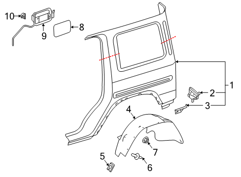 2024 Mercedes-Benz G63 AMG Fuel Door Diagram