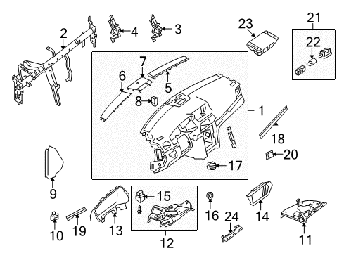 2010 Mercedes-Benz E550 Instrument Panel Diagram