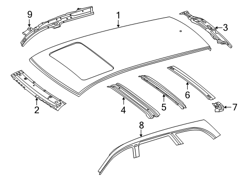 2011 Mercedes-Benz E350 Roof & Components