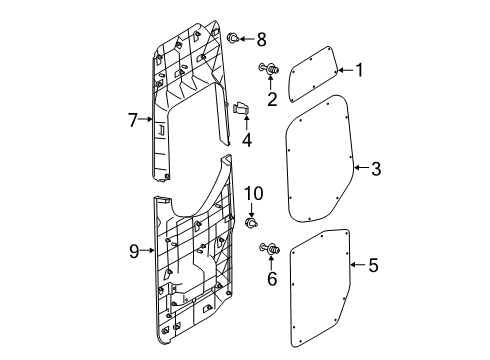 2024 Mercedes-Benz Sprinter 2500 Interior Trim - Rear Door