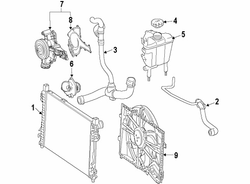 2011 Mercedes-Benz SL550 Cooling Fan Diagram