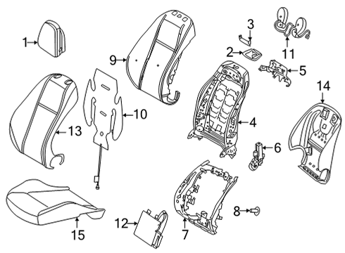 2024 Mercedes-Benz C63 AMG S E Performance Passenger Seat Components