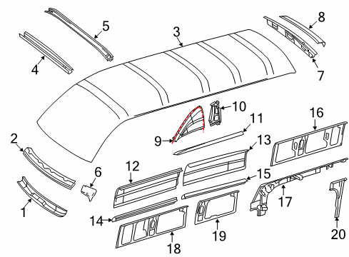 2016 Mercedes-Benz Sprinter 2500 Roof & Components