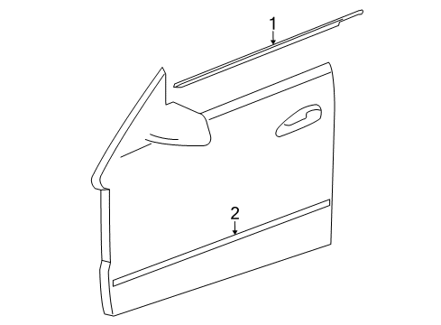2012 Mercedes-Benz E350 Exterior Trim - Door Diagram