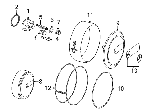 2025 Mercedes-Benz G63 AMG Carrier & Components - Spare Tire Diagram