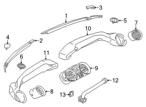 2012 Mercedes-Benz SL550 Ducts Diagram