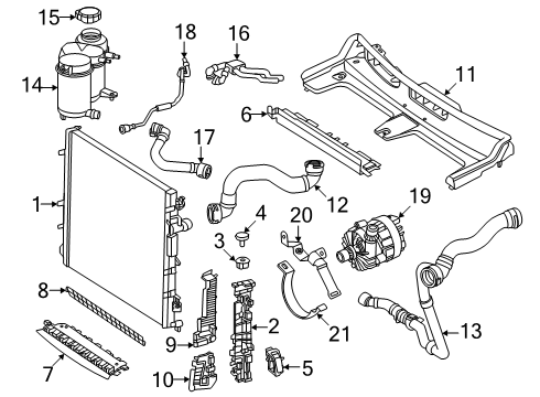 2025 Mercedes-Benz GLC63 AMG S E Performance Radiator & Components