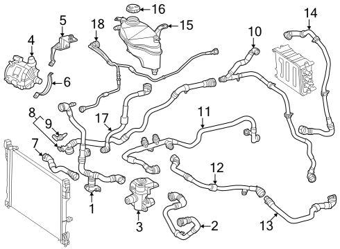 2025 Mercedes-Benz EQE 350+ Hoses, Lines & Pipes