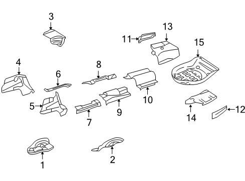 2008 Mercedes-Benz CL550 Heat Shields Diagram 2