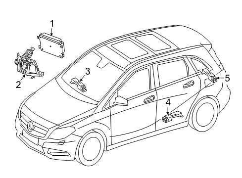 2016 Mercedes-Benz B250e Keyless Entry Components