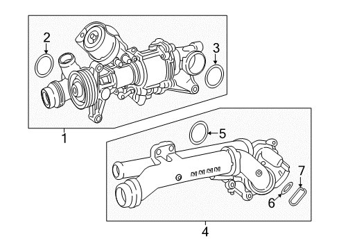 2018 Mercedes-Benz C300 Water Pump Diagram