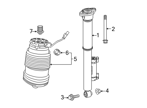 2020 Mercedes-Benz CLS53 AMG Shocks & Components Diagram