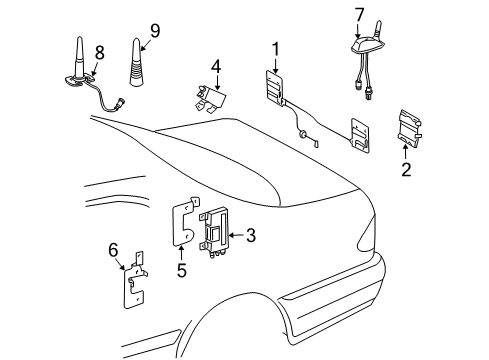 2001 Mercedes-Benz E320 Antenna & Radio
