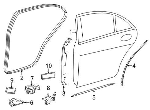 2024 Mercedes-Benz S63 AMG E Performance Door & Components