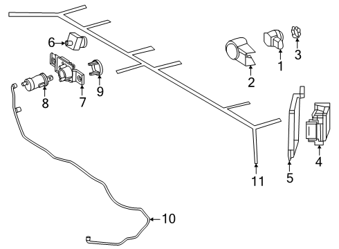 2025 Mercedes-Benz G580 Electrical Components - Rear Bumper