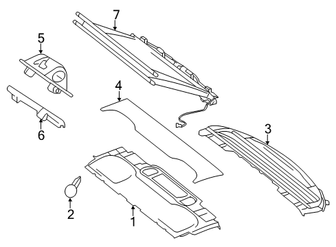 2013 Mercedes-Benz CL63 AMG Interior Trim - Rear Body Diagram