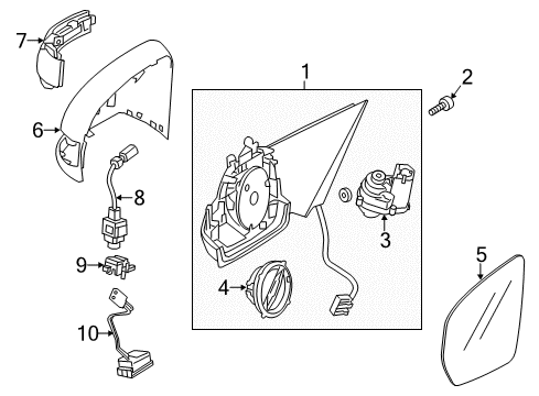 2020 Mercedes-Benz S450 Mirrors Diagram
