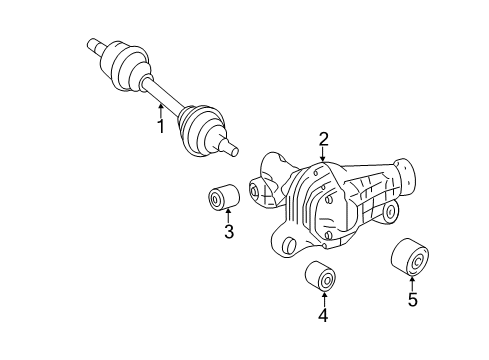 2011 Mercedes-Benz R350 Front Axle & Carrier Diagram
