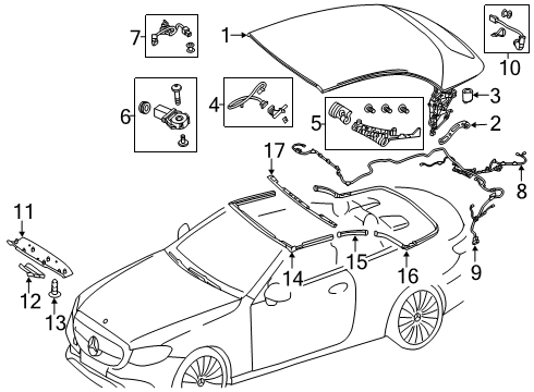 2021 Mercedes-Benz E53 AMG Convertible Top Diagram
