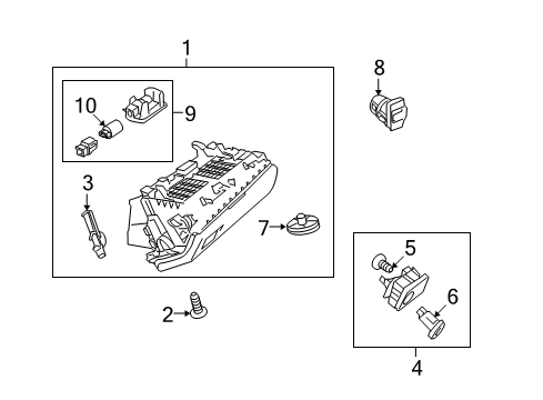 2010 Mercedes-Benz E550 Glove Box Diagram
