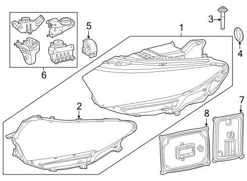 2024 Mercedes-Benz EQE SUV AMG Headlamp Components