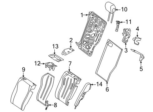 2024 Mercedes-Benz E450 OUTER COV., RR SEAT BACKR Diagram for 214-920-56-01-8AC1