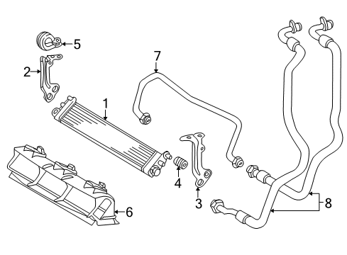 2004 Mercedes-Benz SL55 AMG Oil Cooler - Belts Diagram 2