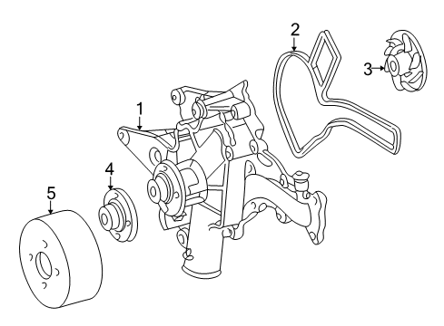 2003 Mercedes-Benz SL55 AMG Water Pump Diagram