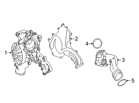 2013 Mercedes-Benz E550 Water Pump Diagram