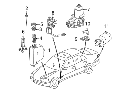 1994 Mercedes-Benz C220 Ride Control Components Diagram 2