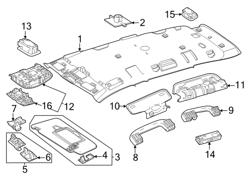 2023 Mercedes-Benz EQB 250+ Interior Trim - Roof