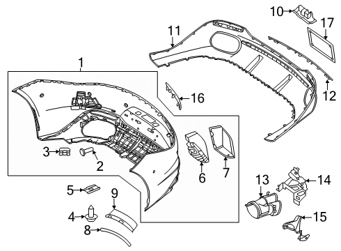2023 Mercedes-Benz SL43 AMG Bumper & Components - Rear