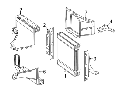 2019 Mercedes-Benz SL450 Radiator & Components Diagram
