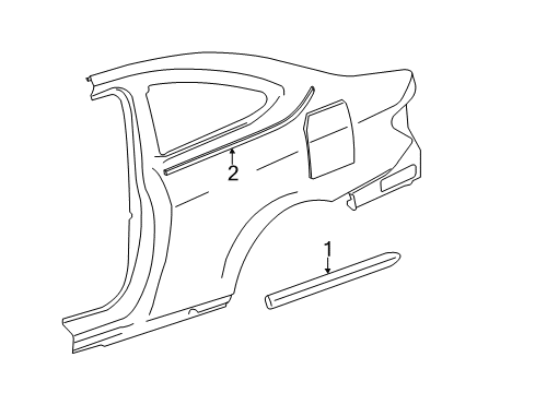 2014 Mercedes-Benz C250 Exterior Trim - Quarter Panel