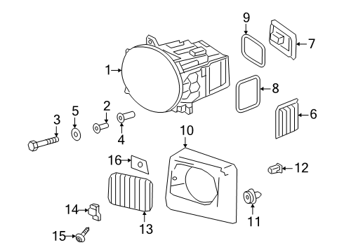 2025 Mercedes-Benz G63 AMG Headlamp Components