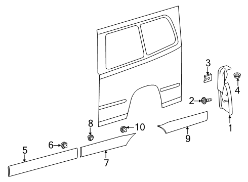 2025 Mercedes-Benz eSprinter Exterior Trim - Side Panel