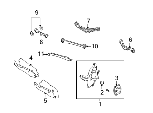 2007 Mercedes-Benz S550 Rear Suspension Components