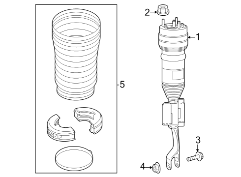 2025 Mercedes-Benz EQE 350+ Struts & Components Diagram