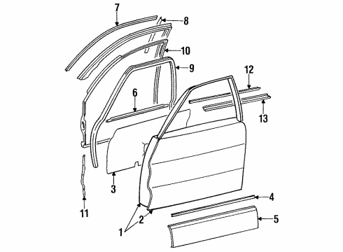 1986 Mercedes-Benz 420SEL Door & Components
