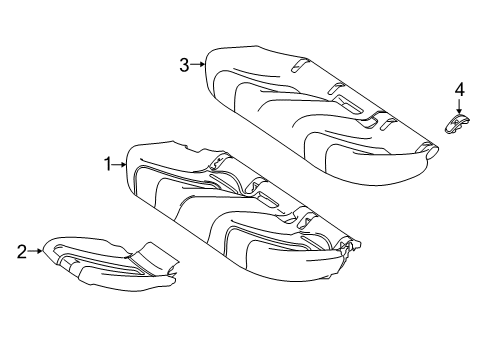 2023 Mercedes-Benz CLS450 Rear Seat Components Diagram