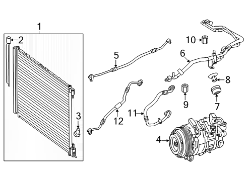 2024 Mercedes-Benz AMG GT 55 A/C Condenser, Compressor & Lines