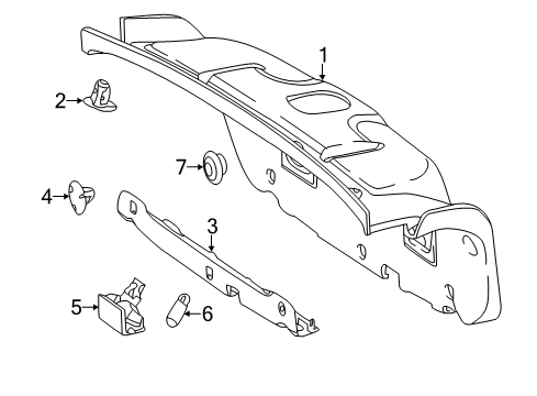 2016 Mercedes-Benz E400 Interior Trim - Trunk Diagram