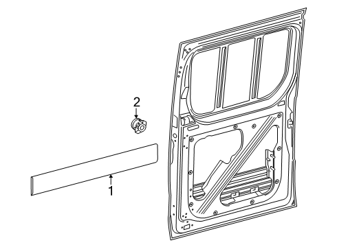 2024 Mercedes-Benz eSprinter Exterior Trim - Side Door