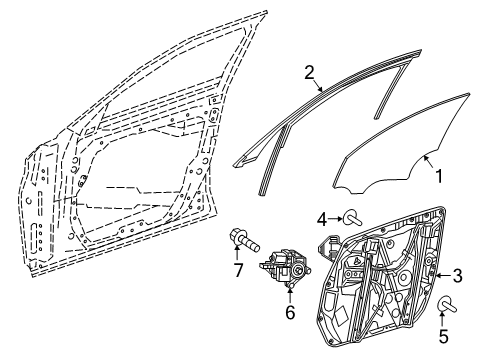 2017 Mercedes-Benz E300 Front Door Diagram