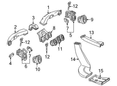2017 Mercedes-Benz C43 AMG Ducts Diagram