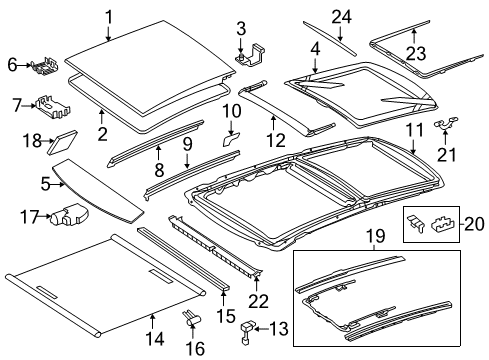 2012 Mercedes-Benz R350 Sunroof Diagram