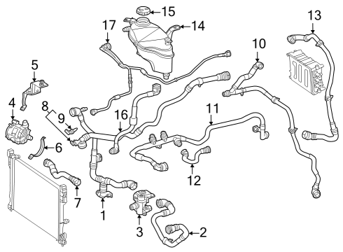 2025 Mercedes-Benz EQS 450 SUV Hoses, Lines & Pipes Diagram
